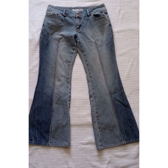Younique Jeans Multifunktional Juniors Size 13 Y2K Flared Leg Blue Jeans, VTG - Picture 2 of 9
